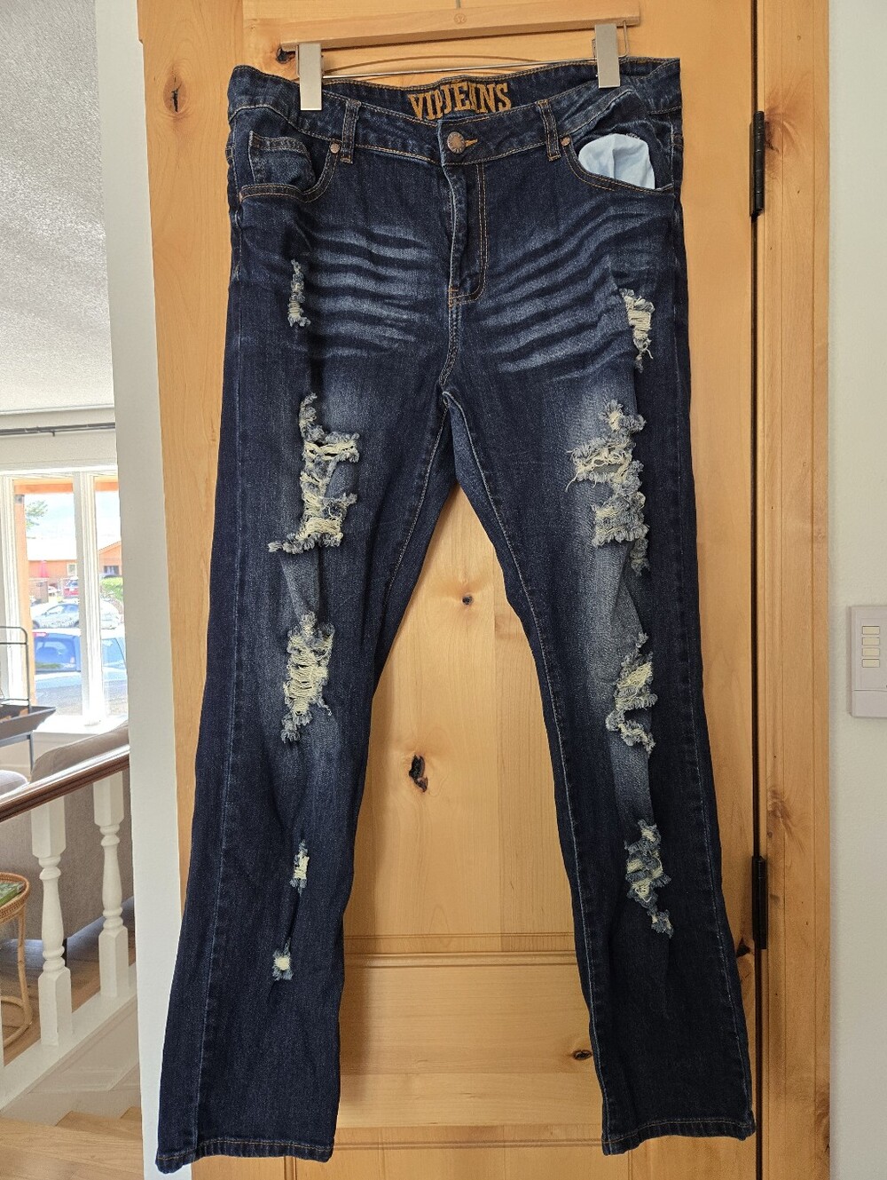 VIP Distressed Dark Blue Women’s Jeans